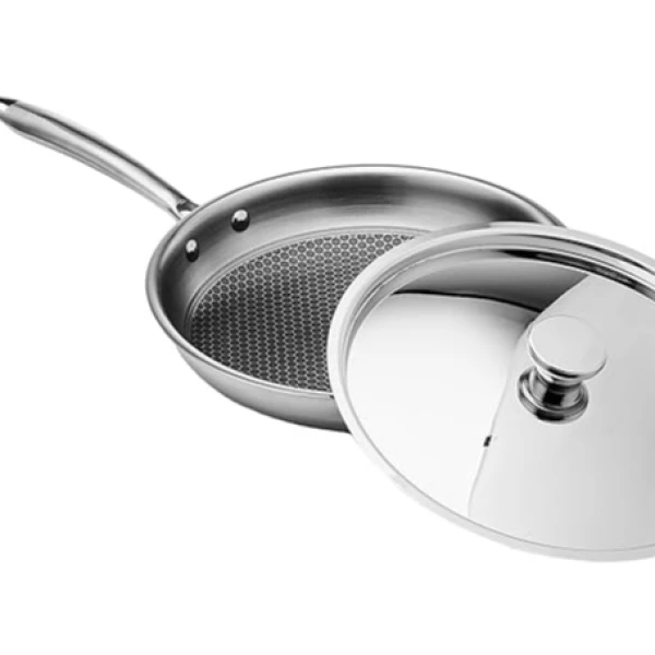 Honeycomb Triply Frying Pan – 24cm with Lid
